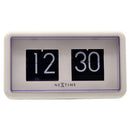 NeXtime NE-5228WI Flipklok 18x10x7 cm Wit/Zwart