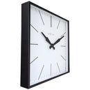 NeXtime NE-3294ST Vierkante Klok - 35x35cm - Stille Wandklok - Wit - "Be Square"