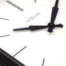 NeXtime NE-3294ST Vierkante Klok - 35x35cm - Stille Wandklok - Wit - "Be Square"