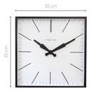 NeXtime NE-3294ST Vierkante Klok - 35x35cm - Stille Wandklok - Wit - "Be Square"