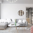 NeXtime NE-3279BR Grote Wandklok Oxford 50 cm Hout/Zwart Metaal