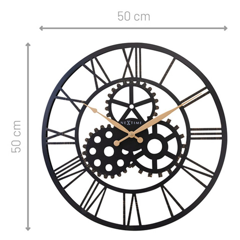 NeXtime NE-3280ZW Grote Romeinse Wandklok Birmingham 50 cm Metaal