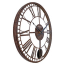 NeXtime NE-3281BR Grote Romeinse Wandklok London 50 cm + Slinger Bruin/Metaal