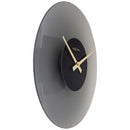 NeXtime NE-8196GS Stille Wandklok - 40cm - Mat Grijs - Glas - "Float"