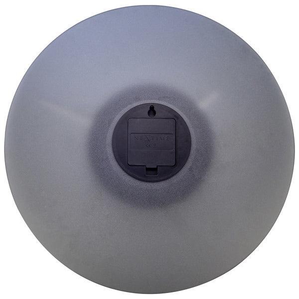 NeXtime NE-8196GS Stille Wandklok - 40cm - Mat Grijs - Glas - "Float"