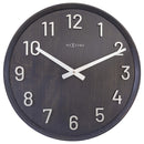 NeXtime NE-3284ZW Grote Wandklok - 50cm- Stille Klok - Walnoot - Zwart - "Precious"
