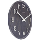 NeXtime NE-3284ZW Grote Wandklok - 50cm- Stille Klok - Walnoot - Zwart - "Precious"