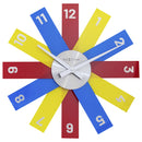 NeXtime NE-3285DI Design Wandklok - 40cm- Stille Klok - Multicolor - Acryl - "Plexi"