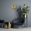 NeXtime NE-3286GO Metalen Wandklok - 40cm - Stille Klok - Goud - "Sunny"