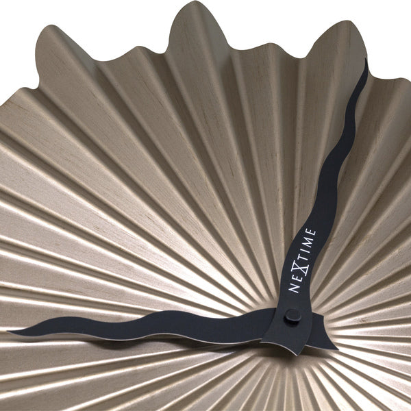 NeXtime NE-3286BR Metalen Wandklok - 40cm - Stille Klok - Bruin - Metaal - "Sunny"