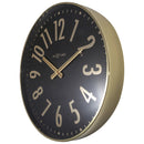 NeXtime NE-3288ZW Design Wandklok - 40cm - Stille Klok - Zwart Met Goud - "Alchemy"