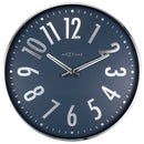 NeXtime NE-3288BL Design Wandklok - 40cm - Stille Klok - Blauw Met Zilver - "Alchemy"