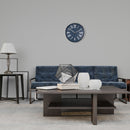 NeXtime NE-3288BL Design Wandklok - 40cm - Stille Klok - Blauw Met Zilver - "Alchemy"