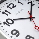 NeXtime NE-3292AR Grote Stationsklok - 45cm - Stille Klok - Wit - Alumium - "Station"
