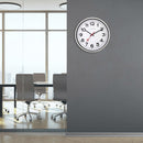 NeXtime NE-3292AR Grote Stationsklok - 45cm - Stille Klok - Wit - Alumium - "Station"