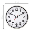 NeXtime NE-3292AR Grote Stationsklok - 45cm - Stille Klok - Wit - Alumium - "Station"