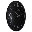 NeXtime NE-3157ZWRC Atoomklok Zwart - 35cm- Radiogestuurd - Wandklok - Koepelvormig Glas- "Atomic"