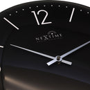 NeXtime NE-3157ZWRC Atoomklok Zwart - 35cm- Radiogestuurd - Wandklok - Koepelvormig Glas- "Atomic"