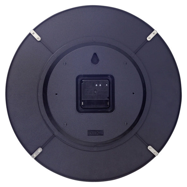 NeXtime NE-3157ZWRC Atoomklok Zwart - 35cm- Radiogestuurd - Wandklok - Koepelvormig Glas- "Atomic"