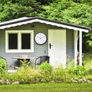 NeXtime NE-4313 Marigold Buitenklok met Temperatuur Aanduiding 30.5 cm Zwart/Wit