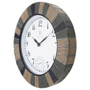 NeXtime NE-4320 Buitenklok Aster + Thermo- en Hydrometer 43.5 cm Steenlook