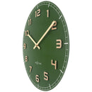 NeXtime NE-3314GC Wandklok Dia 40cm Groen Glas/Aluminium Classy Medium