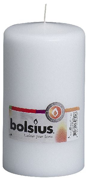8x Bolsius stompkaars in cello 150/80 wit