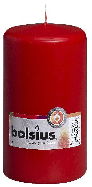 8x Bolsius stompkaars in cello 150/80 rood