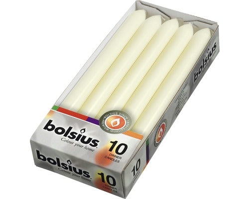 Bolsius Dinerkaarsen 2x23 cm 10 Stuks Ivoor