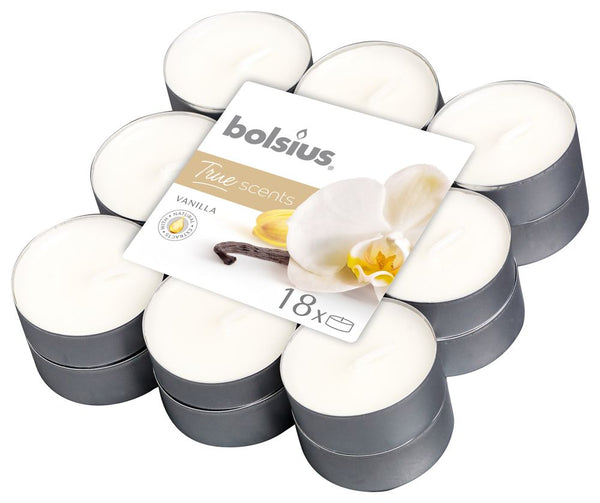 Bolsius True Scents Geurtheelichten Vanille 4 uur 18 Stuks