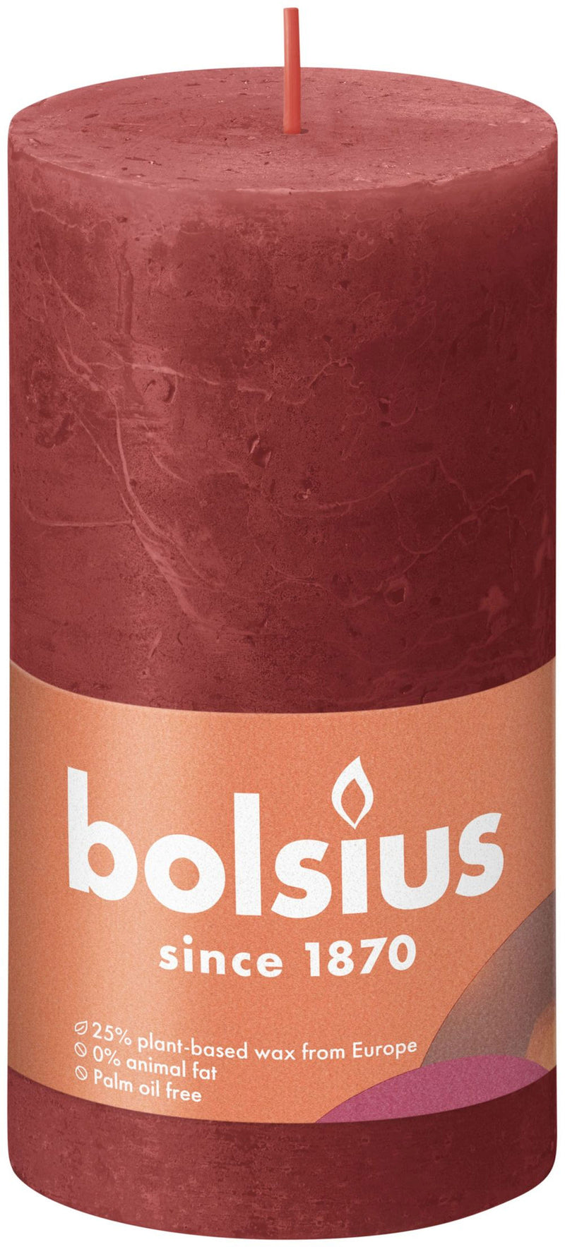 Bolsius Kaars 13x6,8 cm Rood