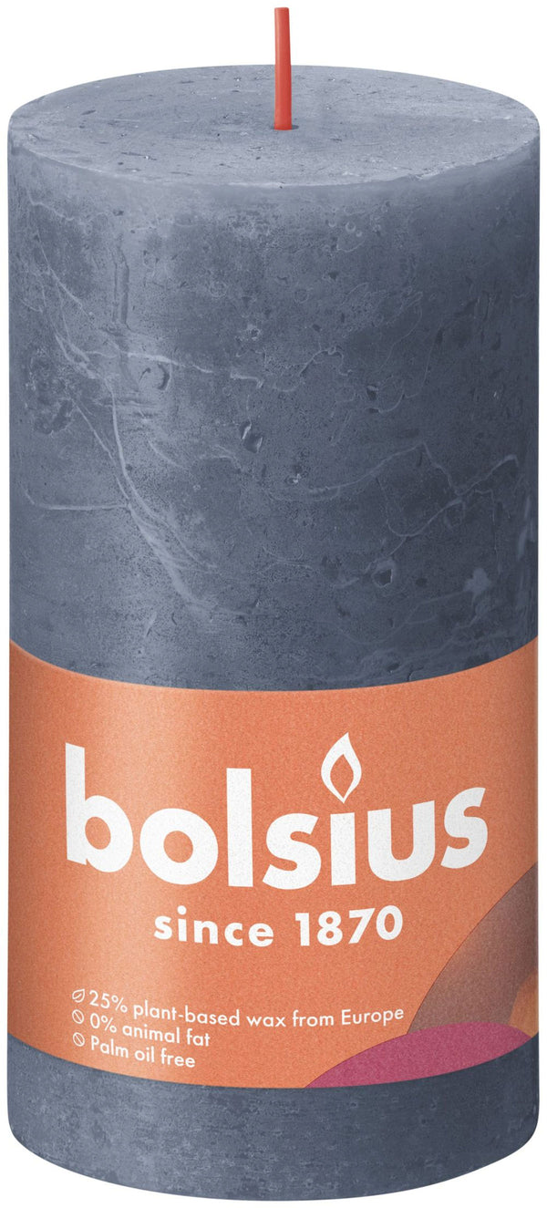 Bolsius Rustiek stompkaars 130/68 - Twilight Blue