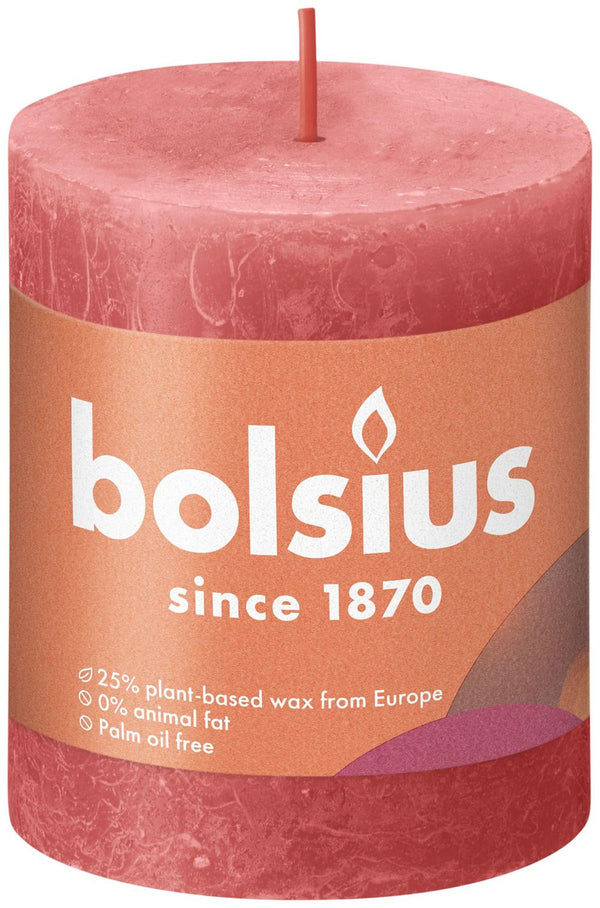 Bolsius Rustieke Stompkaars 8x6,8 cm Blossom Pink