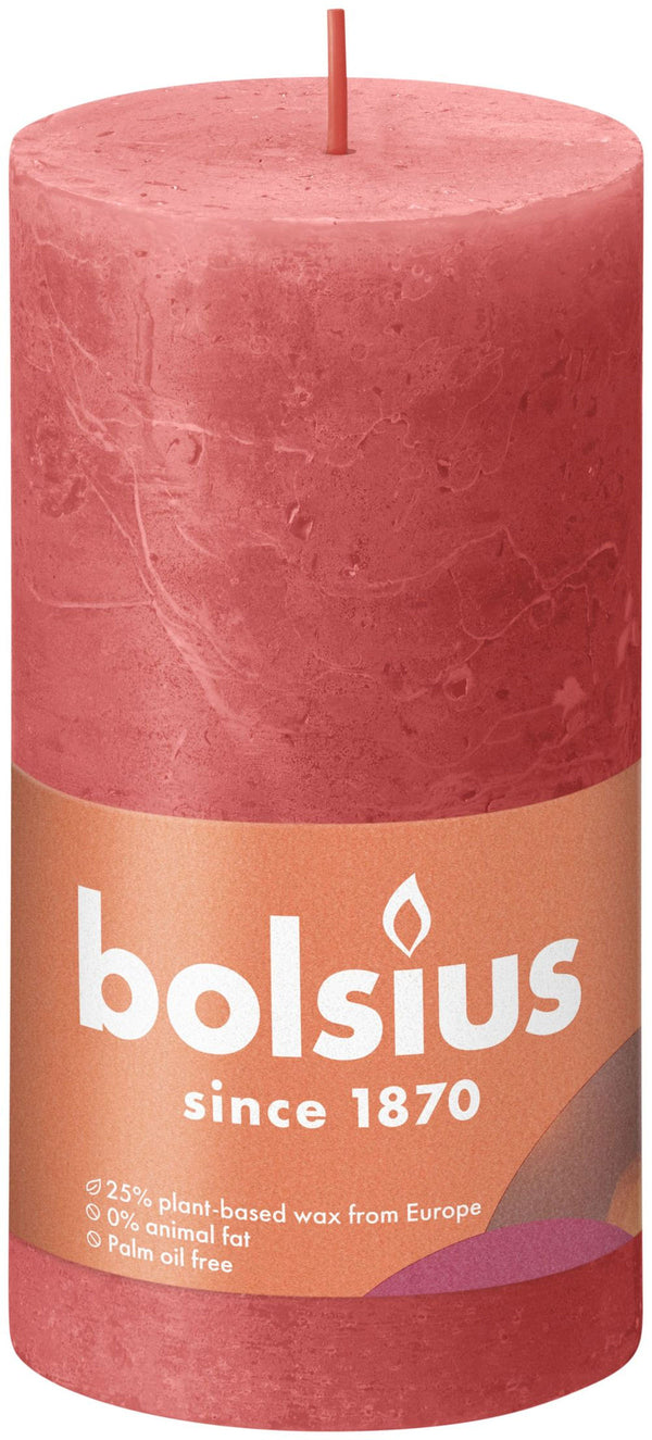 Bolsius Rustieke Stompkaars 13x6,8 cm Blossom Pink