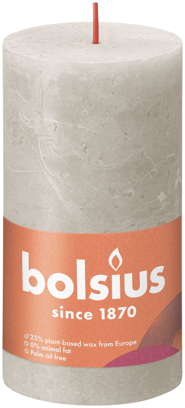 Bolsius Kaars 13x6,8 cm Zand Grijs