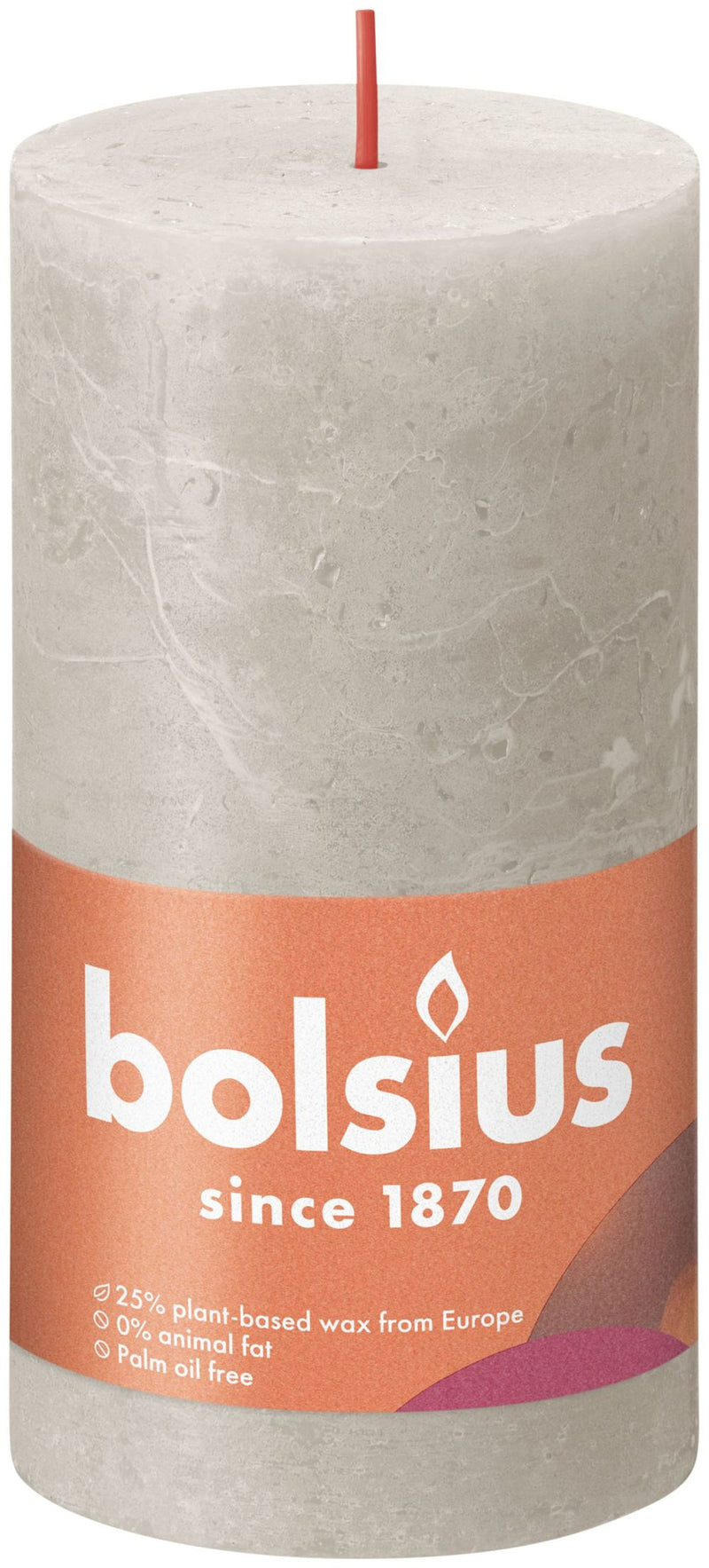 Bolsius Kaars 13x6,8 cm Zand Grijs