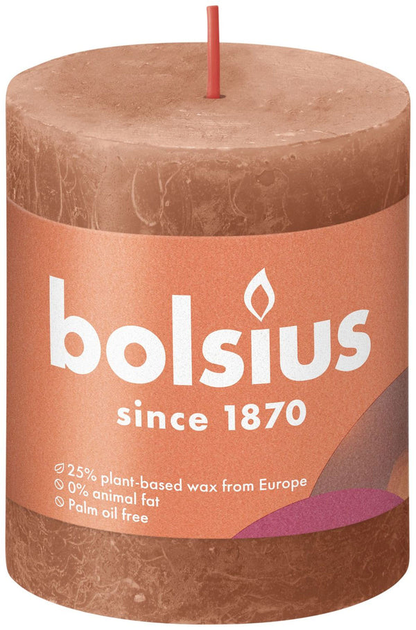 Bolsius Rustiek stompkaars 80/68 - Rusty Pink