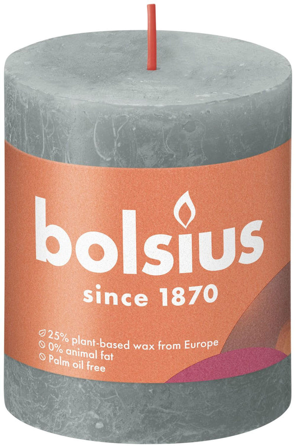 Bolsius Rustiek stompkaars 80/68 - Eucalyptus Green