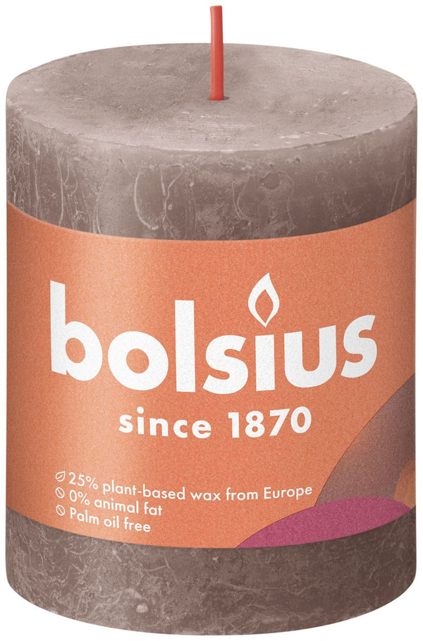 Bolsius Kaars 8x6,8 cm Taupe Rustiek