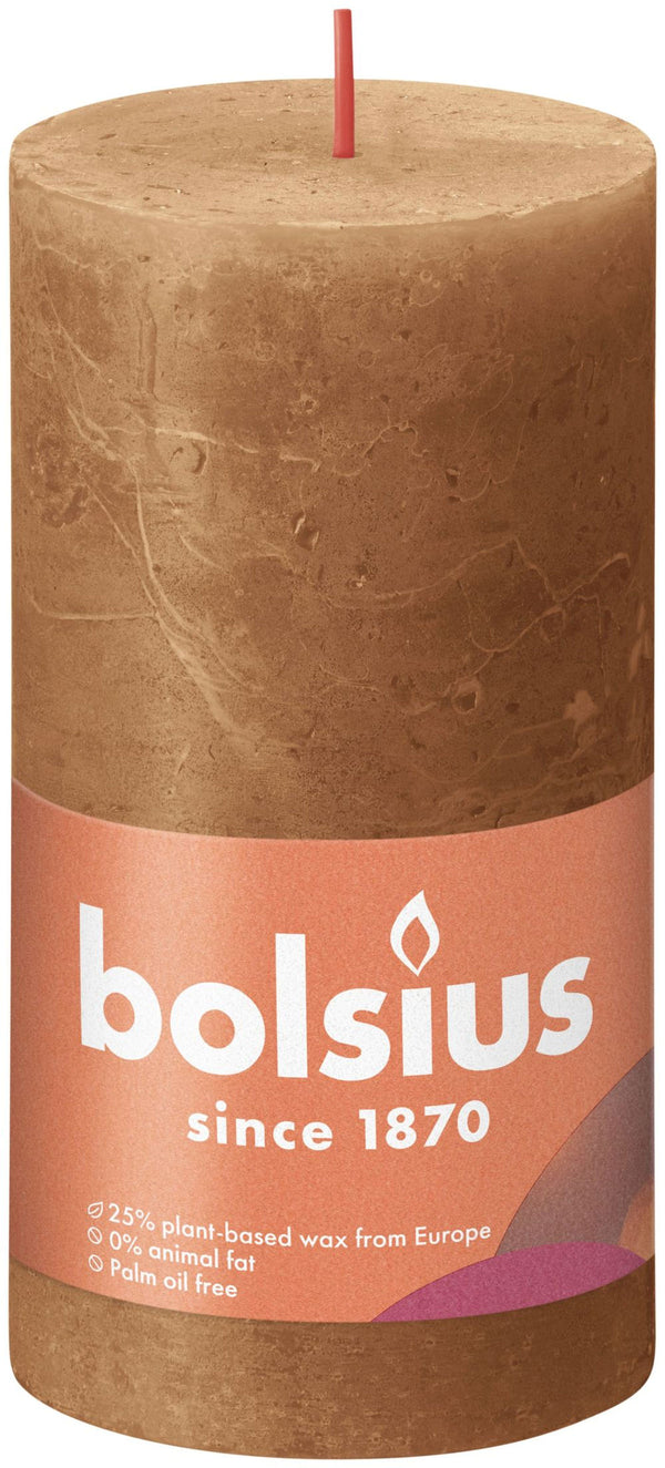 Bolsius Rustiek stompkaars 130/68 - Spice Brown