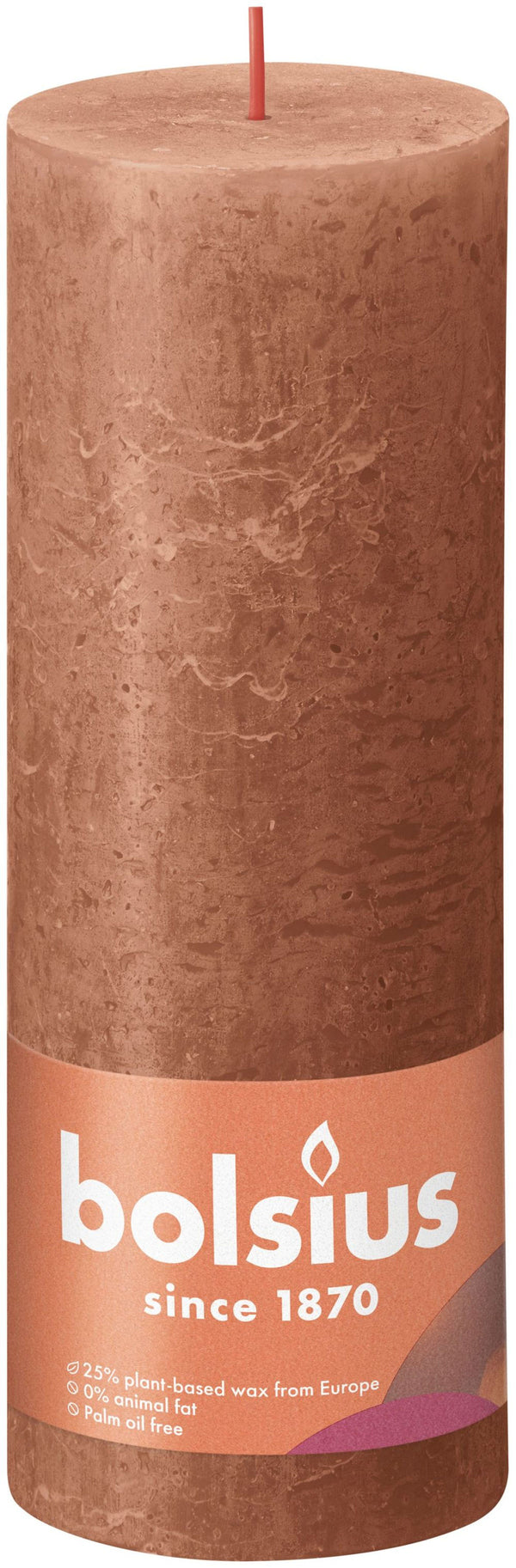 Bolsius Rustiek stompkaars 190/68 - Rusty Pink