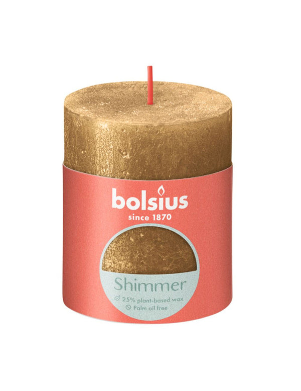 Bolsius Stompkaars Shimmer 8x6.8 cm Goud