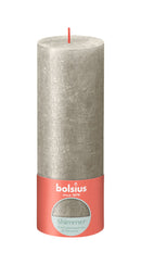 Bolsius Rustiek stompkaars Shimmer 190/68 - Champagne