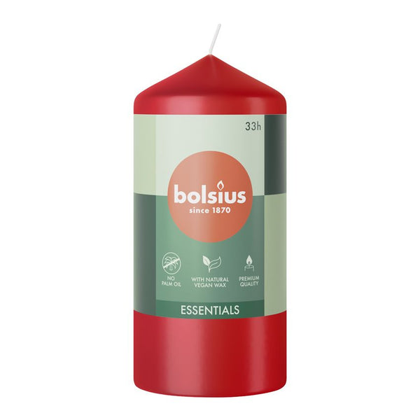Bolsius stompkaars 120/58 - Rood