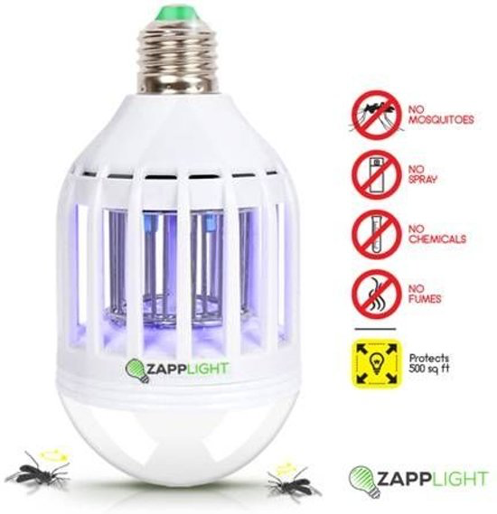Zapplight LED lamp en insectendoder / anti muggenlamp 2-in-1