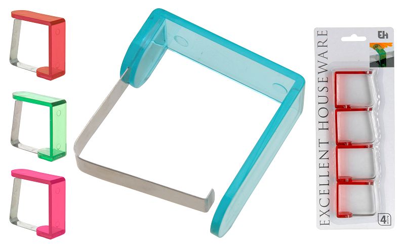 Tafelkleedklemmen transparant 4 stuks