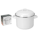 Excellent Houseware Soeppan 24 cm 6L Wit/Emaille
