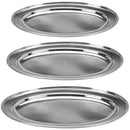 Excellent Houseware Serveerschalen 3 Stuks RVS