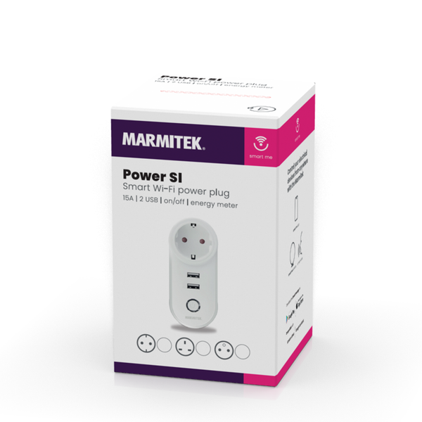 Marmitek Smart Wifi Stekker 15a En 2usb