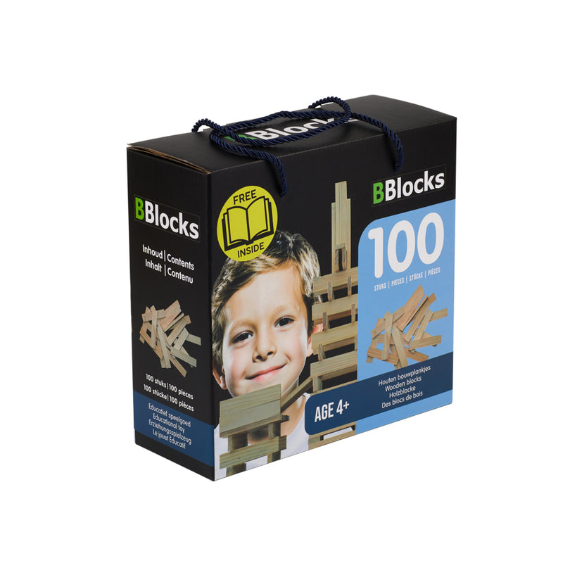 BBlocks Bouwplankjes Blank, 100dlg.